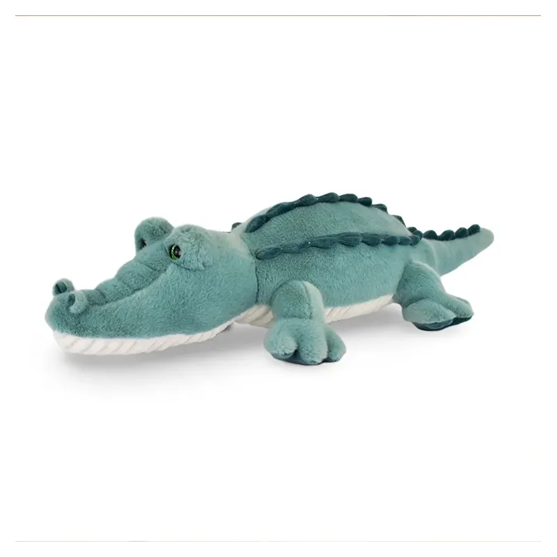 Crocodile peluche allongé vert - 60 cm