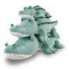 Crocodile peluche allongé vert - 60 cm