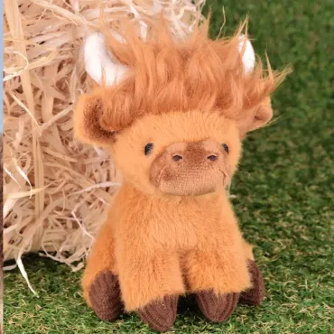 Porte clé Peluche vache ecossaise - Puy du Fou - 15 cm