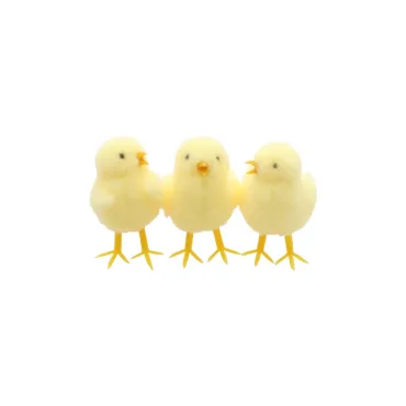 Poussin jaune x3 -  4x4x7cm