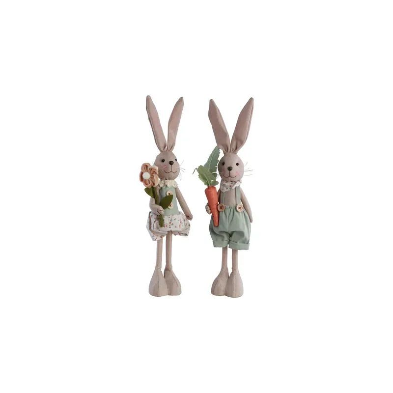 Lapin assis vert sauge - 11x8x44cm