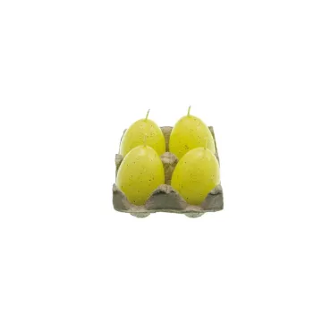 Set 4 bouges œuf jaune - 7cm