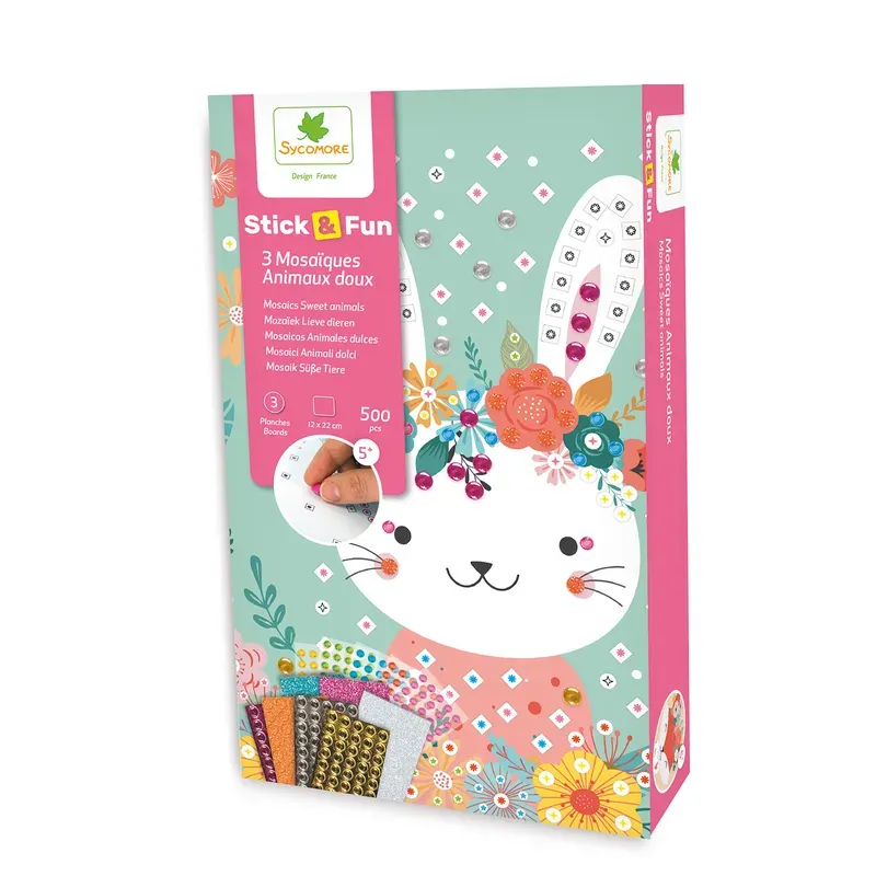 Stick'N Fun - XS mosaïques - Animaux doux