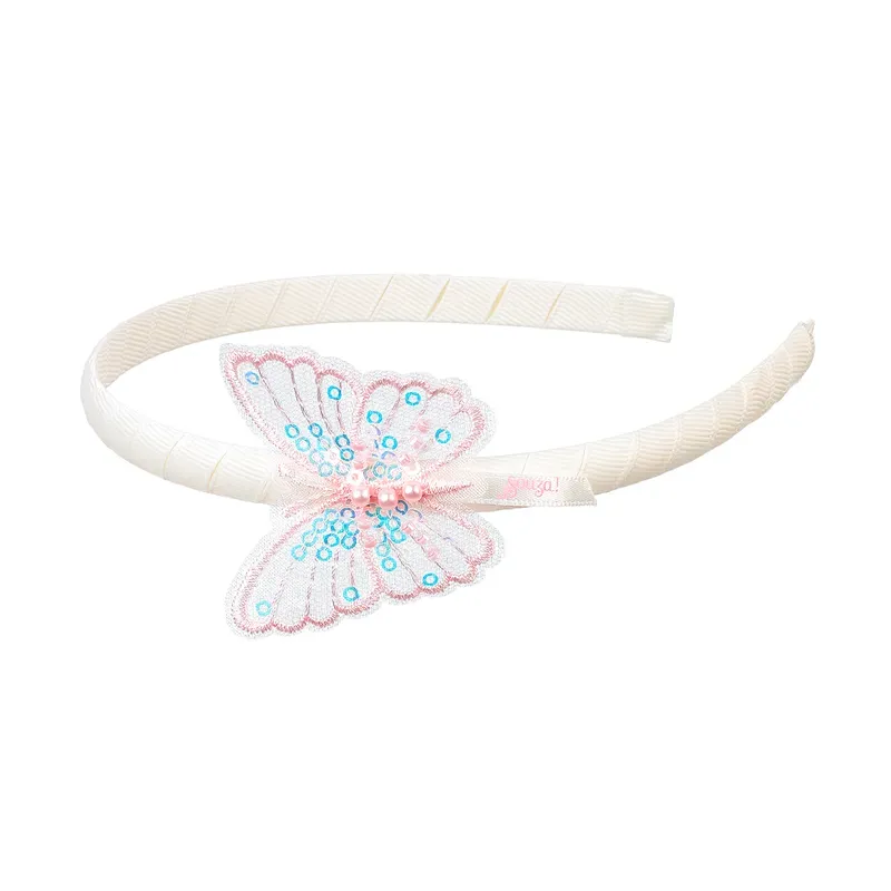 Serre-tête Belia papillon rose