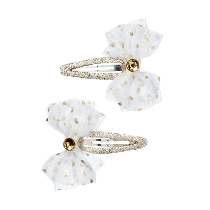 Barettes Fardou blanche - 2 pcs
