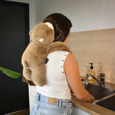 Peluche Ours marron lesté - 40 cm - Podcoll