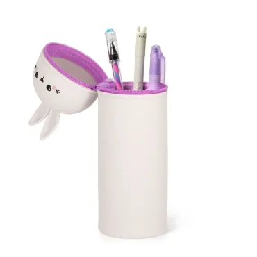 Trousse 2 en 1 en Silicone Bunny « Don't Worry Be Hoppy »