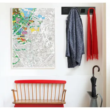 Poster géant à colorier - Bordeaux