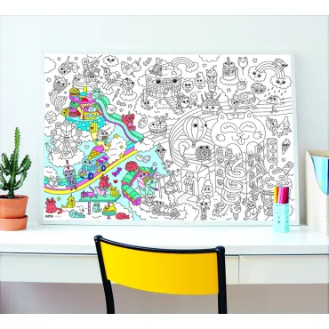 Poster géant à colorier - Kawai