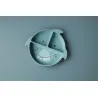 Assiette avec ventouse en silicone et compartiments - Mr. Shark
