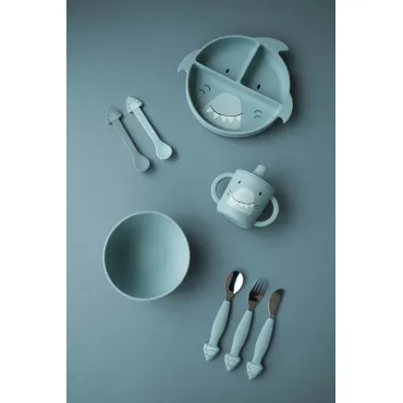 Tasse d'apprentissage en silicone - Mr. Shark