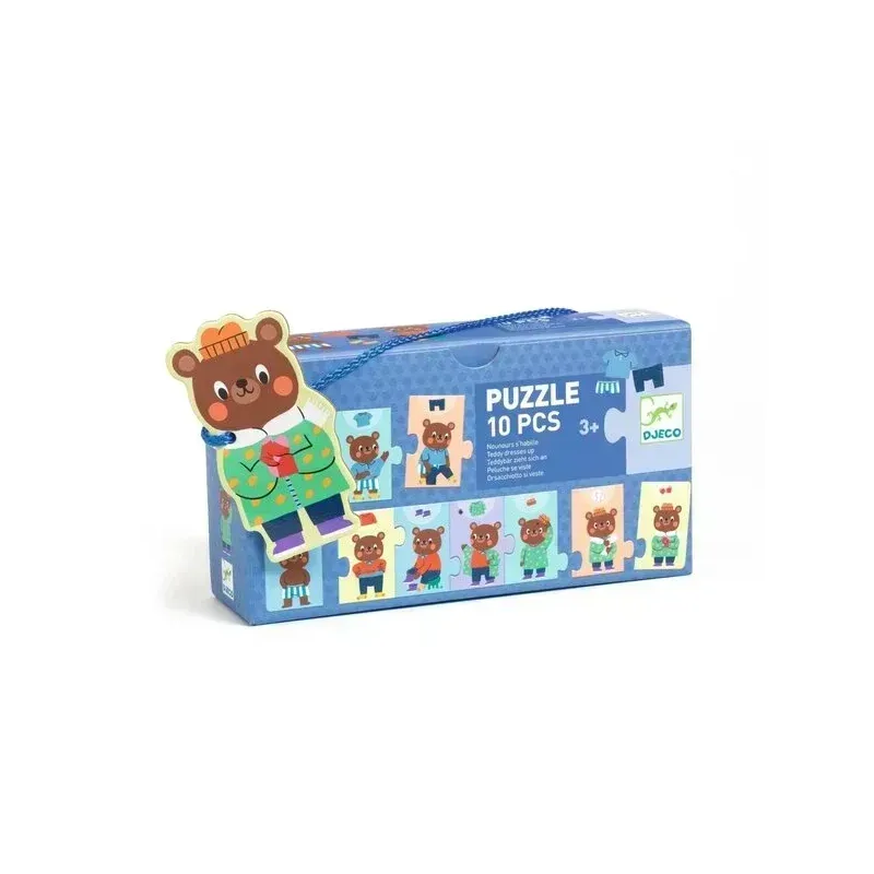 Puzzle frise - Nounours s'habille