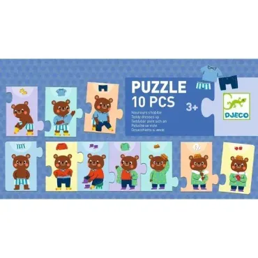 Puzzle frise - Nounours s'habille