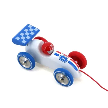 Voiture de course à trainer blanche