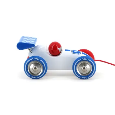 Voiture de course à trainer blanche