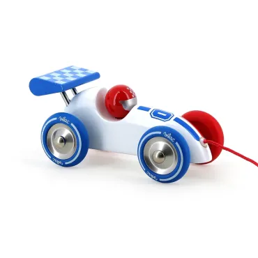 Voiture de course à trainer blanche