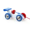 Voiture de course à trainer blanche