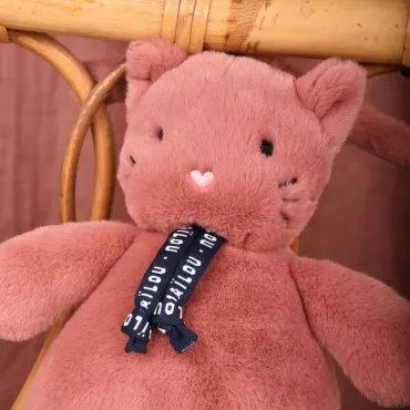 Chat Dorlotin Boite à musique - bois de rose