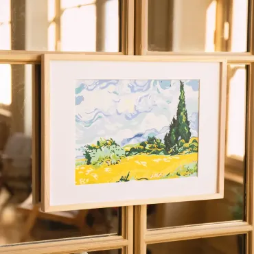 Petit pinceau - Cyprès aux blés d'or, Vincent Van Gogh