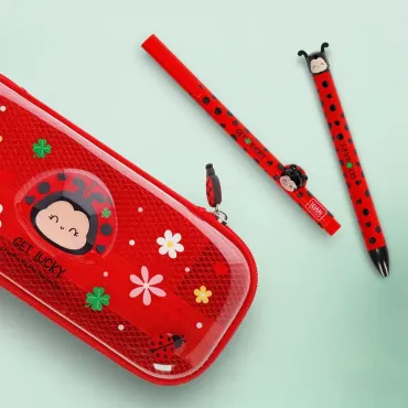 Stylo à Encre Gel avec Animal Décoratif Ladybug «Get Lucky»