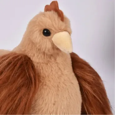 Peluche POULETTE Rousse - 20 cm