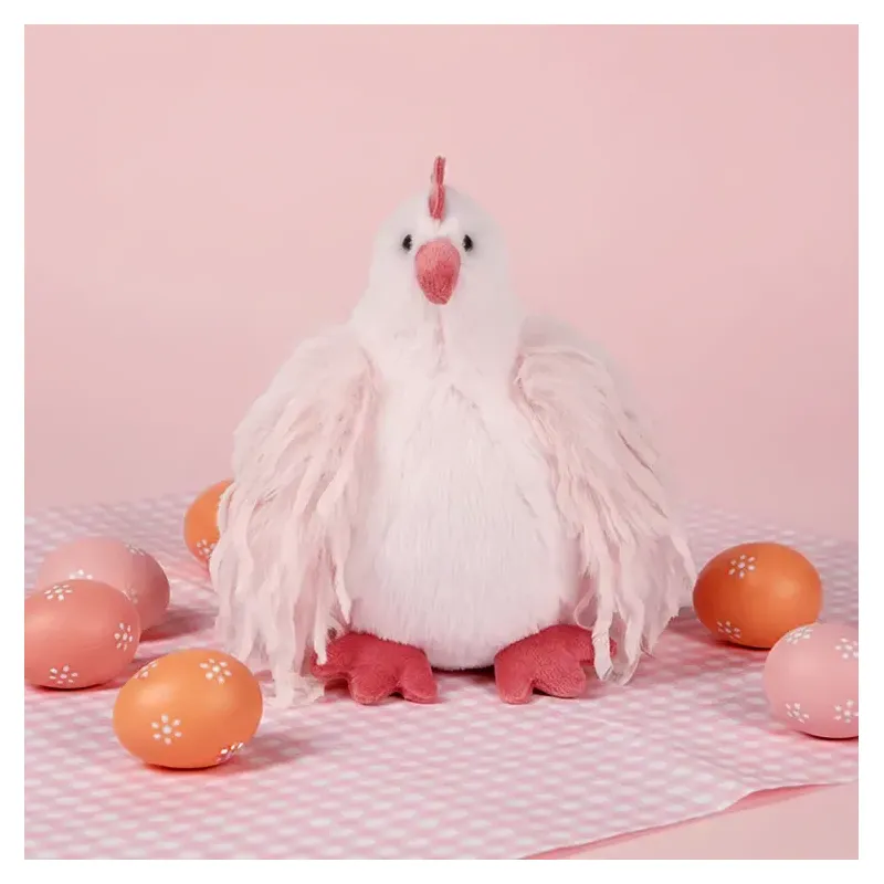 Peluche POULETTE Rose lady -20 cm