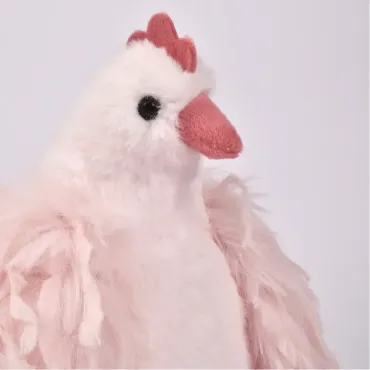 Peluche POULETTE Rose lady -20 cm