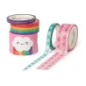 Set de 5 Rubans Adhésifs Décoratifs en Papier Rainbow