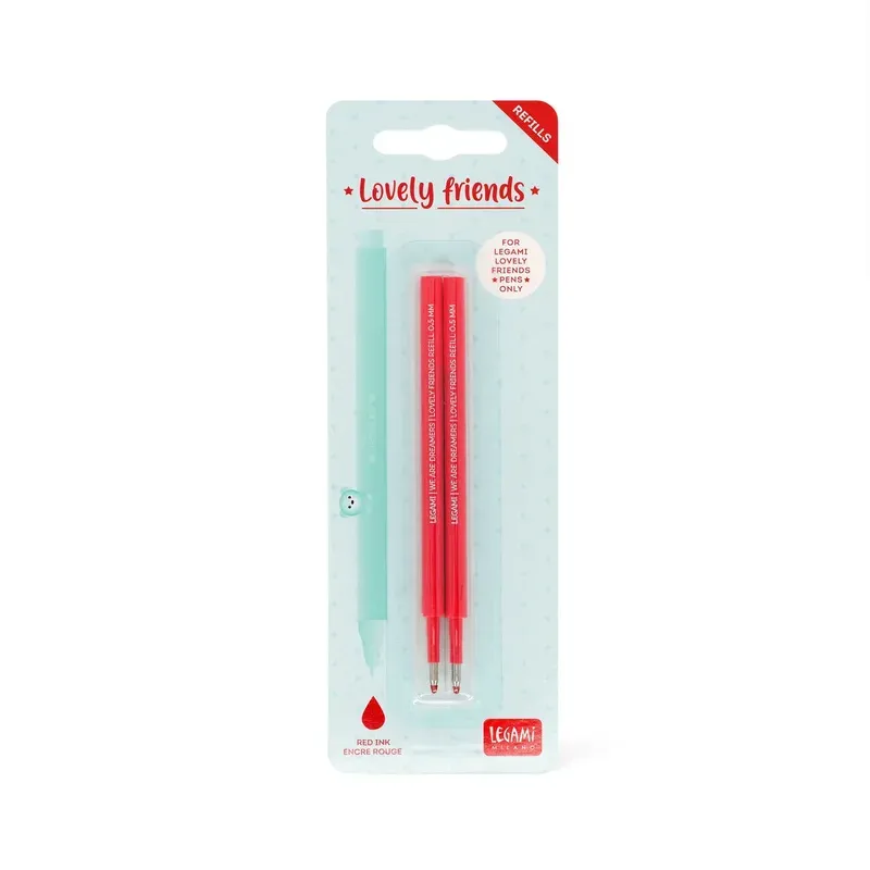 Set de 2 Recharges pour Stylo à Encre Gel Lovely Friends - Encre rouge