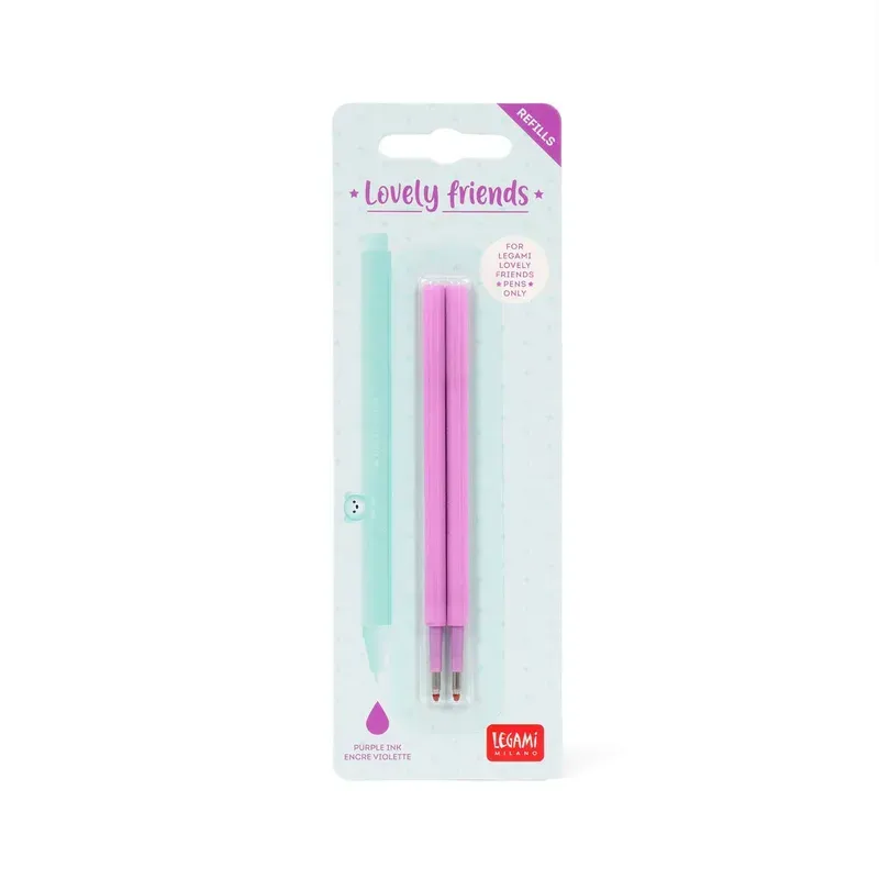 Set de 2 Recharges pour Stylo à Encre Gel Lovely Friends - Encre violette