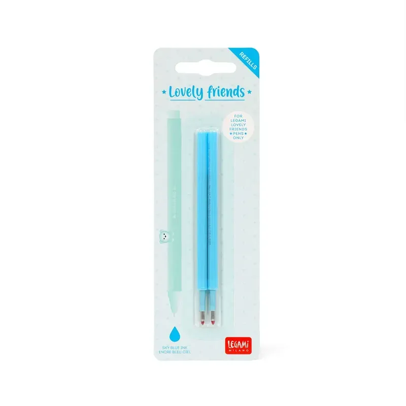 Set de 2 Recharges pour Stylo à Encre Gel Lovely Friends - Encre bleu ciel