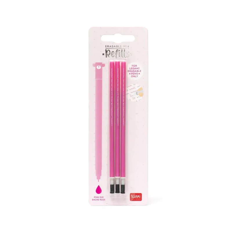 Set de 3 Recharges pour Stylo à Encre Gel Effaçable - Encre rose