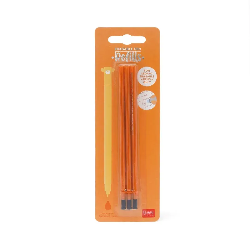 Set de 3 Recharges pour Stylo à Encre Gel Effaçable - Encre orange