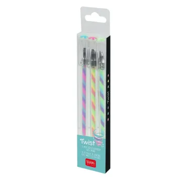 Set de 3 Stylos à Encre Gel Multicolore - Twist