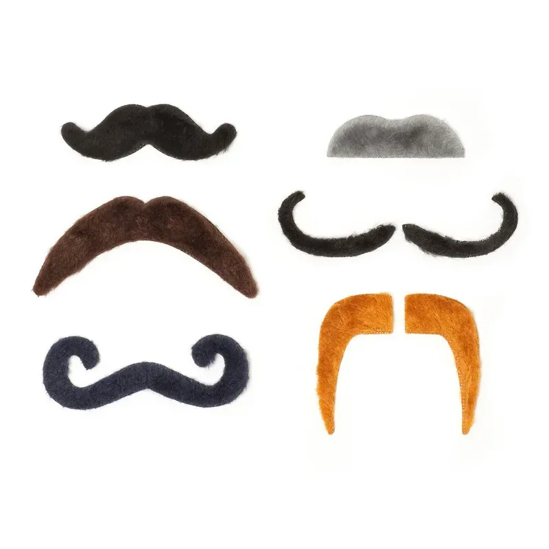 Set de 6 Fausses Moustaches Autocollantes