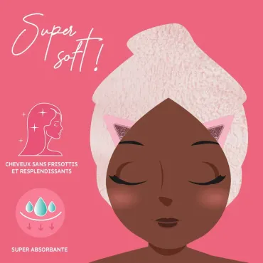 Serviette Turban à Cheveux Kitty