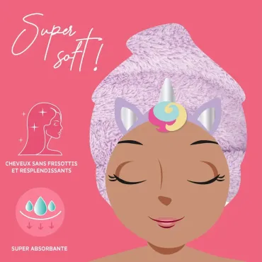 Serviette Turban à Cheveux Unicorn