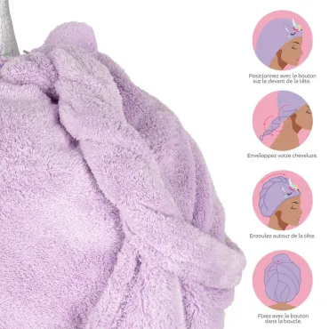 Serviette Turban à Cheveux Unicorn