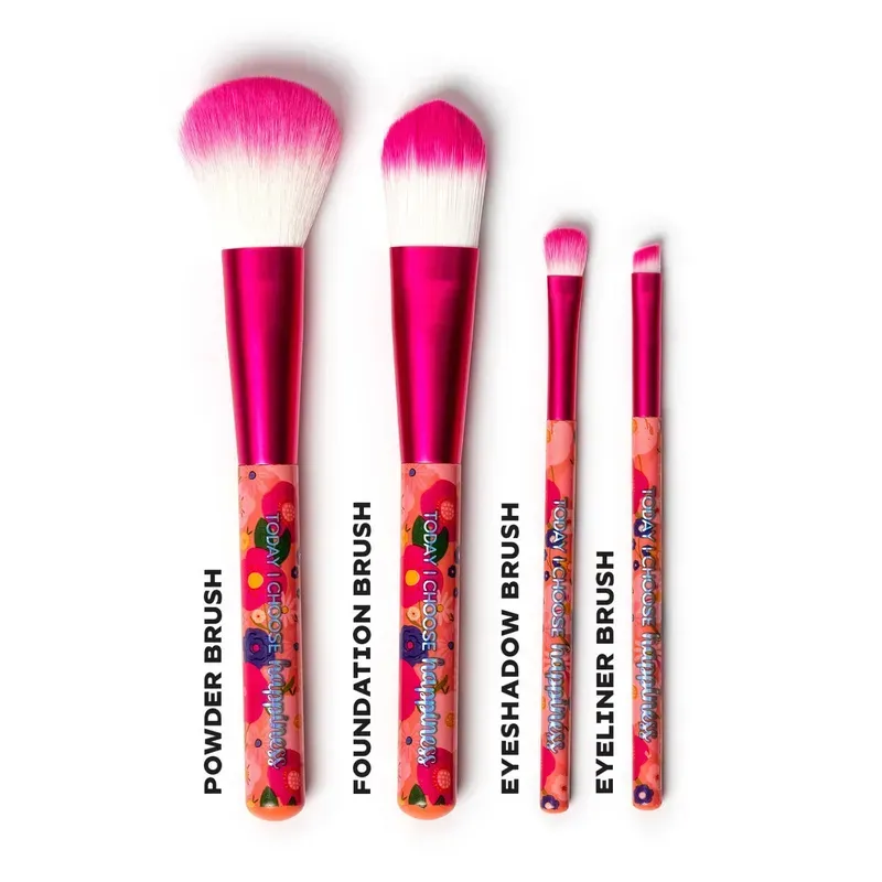 Set de 4 Pinceaux de Maquillage Flowers