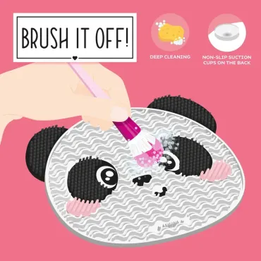 Tapis de Nettoyage pour Pinceaux de Maquillage Panda