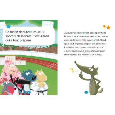 Mes lectures du cp avec Loup - Les jeux sportifs de la forêt - Niveau 2/3
