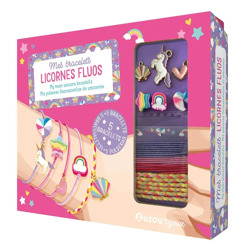 Mon superbe bijou - Mes bracelets licornes fluos