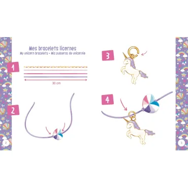 Mon superbe bijou - Mes bracelets licornes fluos