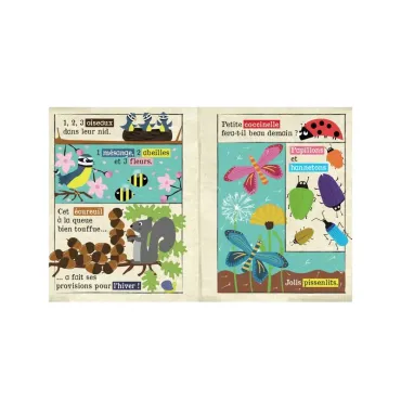Livre bébé en tissu sensoriel - Mon petit journal - La forêt