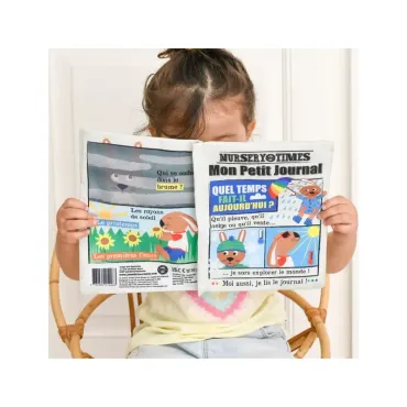 Livre bébé en tissu sensoriel - Mon petit journal - Sous la mer