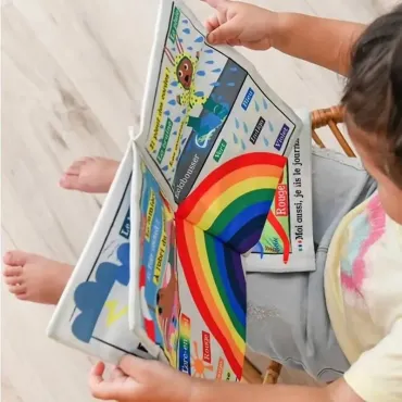 Livre bébé en tissu sensoriel - Mon petit journal - La météo