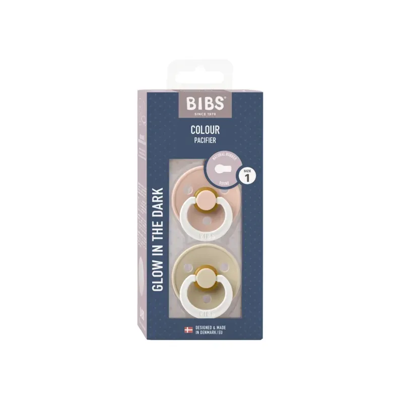 Pack de 2 tétines latex - Taille 1 - Glowing