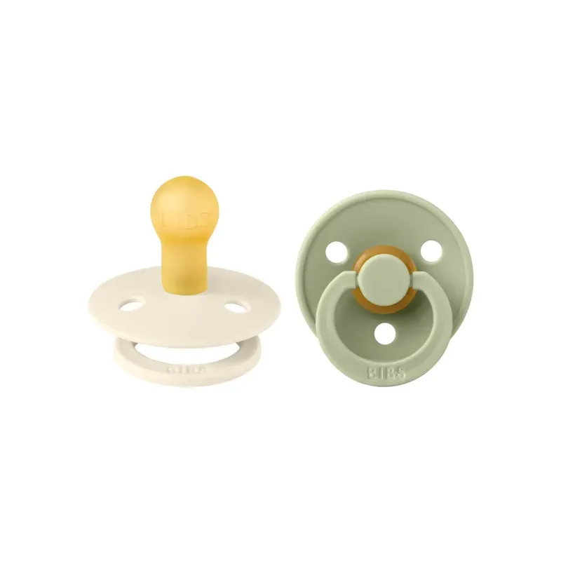 Pack de 2 tétines latex - Taille 1 - Ivory/Sage