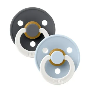 Pack de 2 tétines latex - Taille 1 - Iron GLOW/Baby Blue GLOW