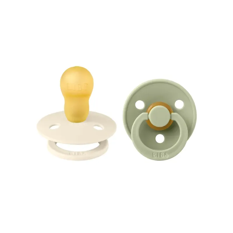 Pack de 2 tétines latex - Taille 3 - Ivory/Sage